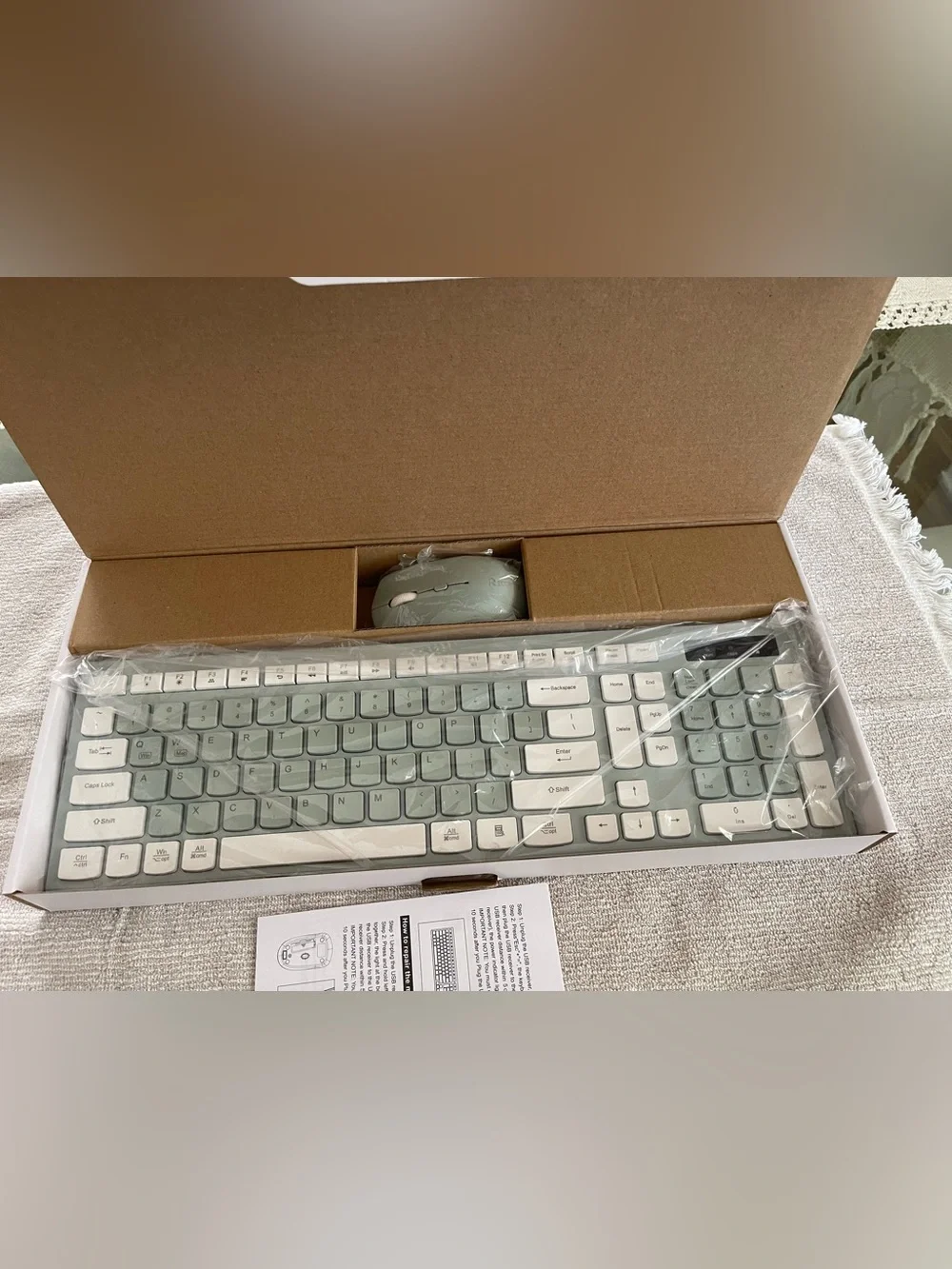 RK Sage Green Wireless Keyboard and Mouse Combo